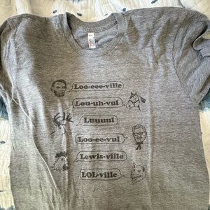 Pronunciations of Louisville American Apparel Heather Gray T-Shirt